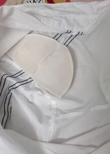 Oversized White Shirt with Shoulder Pads ✨
