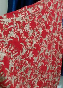 Bright Red Color Gown with Legging and Duppata