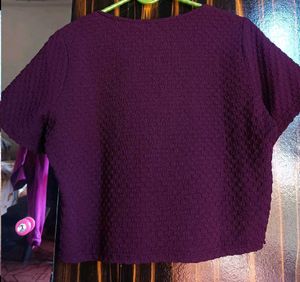 Burgundy Square Neck Crop Top