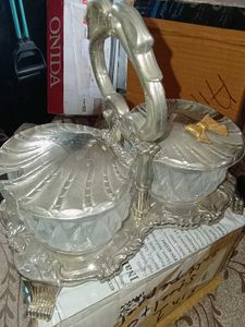 Elegant Silver Decorative Bowl Set