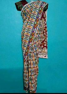 Beautiful ikkat cotton saree