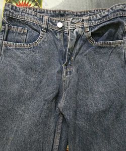 Classic Blue Denim Wide Leg Jeans