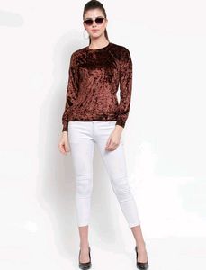 Sparkly Velvet Long Sleeve Top