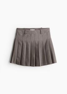 H&M Grey Pleated Mini Skirt (S)