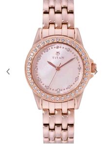 Titan Rose Gold Women's Watch with Crystals