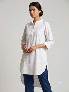 Elegant White Chikankari Kurta