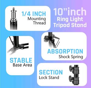 7 Feet Tripod With Ring Light