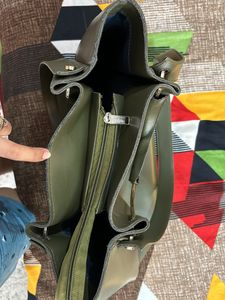 Olive green Handheld Handbag
