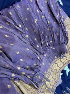 sequinned lavender lehenga