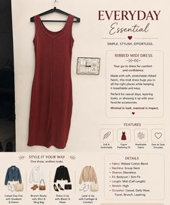Ribbed Midi Dress