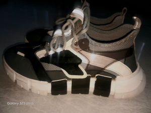Imported Shoes White Black Combination