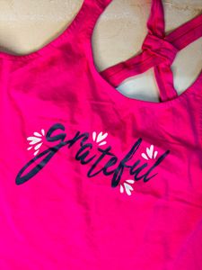 Pink "Grateful" Graphic Tank Top🎀🌺