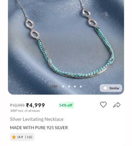 Elegant Silver Turquoise Necklace