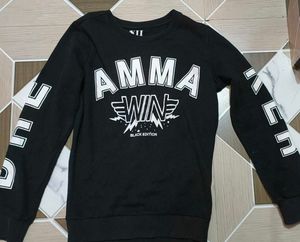 Black Graphic Print Sweatshirt