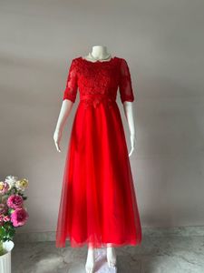 RED LACE/Tulle gown