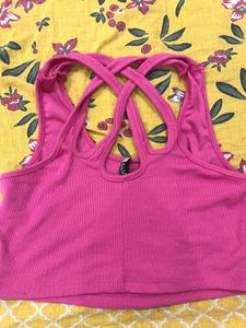 Combo of 3 Basic Tops Blue pink Cropped Polo Shirt