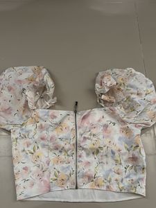 Floral Print Mini Dress with Puff Sleeves