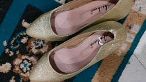 Sparkly Gold Ballet Flats
