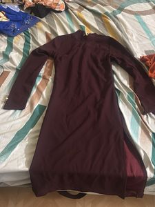 Burgundy Long Sleeve Dress