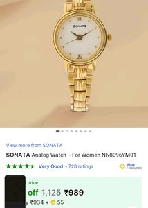 SONATA WATCH ( Only Analog Colour Is Diff