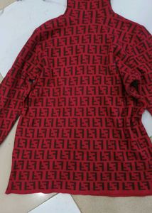 Red FF logo luxury FENDI print