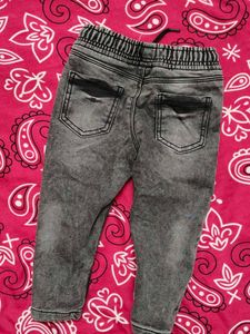 Toddler Boys Grey Wash Jeans