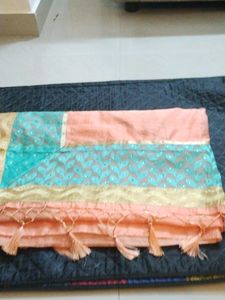 Silk Cotton Saree With Blouse