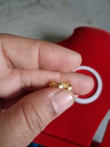 Heart Stud Earrings with Rhinestones gold