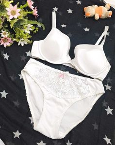 Comfortable White Bra and Panty Set