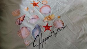 Cute Sea Shell Graphic Crop Top