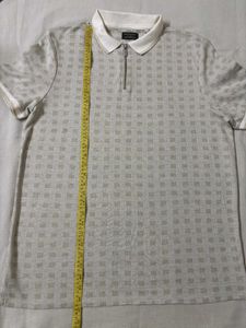 🆕Primark Men's Patterned Zip Polo Shirt