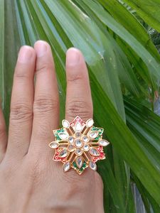 Exquisite Ethnic Cocktail Ring