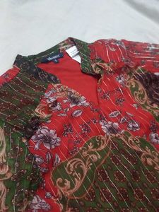 Boho Floral Print Sheer top
