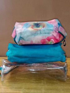 Combo of Pouch Transparent Purse - Set (3 Pcs)