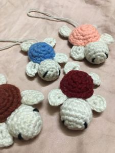 Crocheted Turtle Keychain