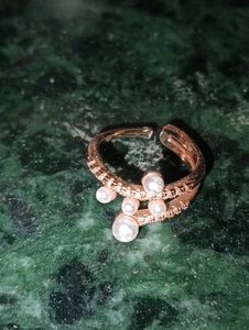 Pearl &amp; Crystal Accented Ring