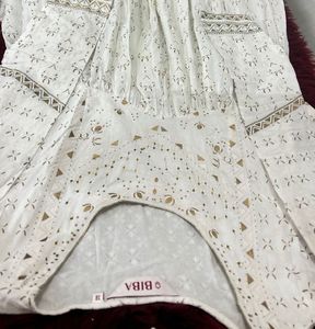 Biba Viral off white Anarkali suit