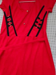 Women’s Red Fit &amp; Flare Dress