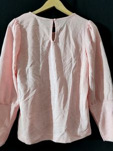 Light Pink Puff Sleeve Blouse