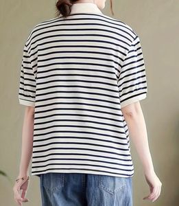 Striped Polo Shirt Korean style