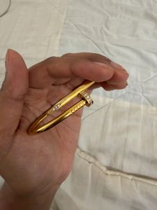cartier Gold Nail Bracelet with Diamonds