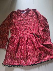 Stylish Printed Kurta with Tassels