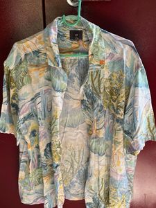Unique Abstract Print Short Sleeve Shirt