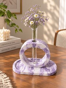 Marble Effect Flower Vase
