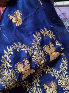 Vibrant Orange Geometric Print Saree