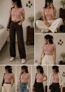 Charming Pink Knitted Cardigan