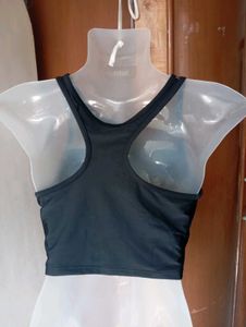 Black Mesh Tank Top