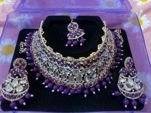 Stunning Indian Kundan Necklace &amp; Earring Set