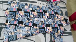 Vibrant Geometric Print Kurta Set