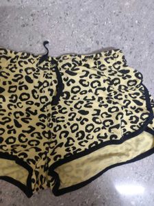 Leopard Print Lounge Shorts
